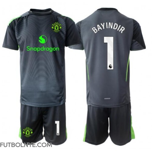 Camiseta Manchester United Altay Bayindir #1 Portero Visitante Equipación para niños 2025-26 manga corta (+ pantalones cortos)